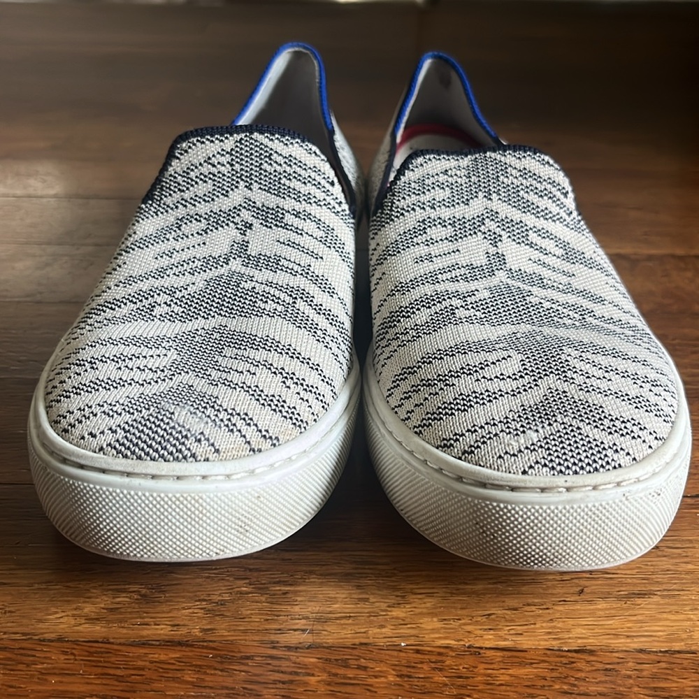 Rothy's Cream and Black Patterned Sneakers - Picture 6 of 11